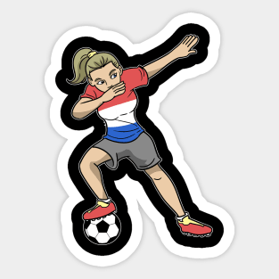 Soccer Netherlands Soccer Player Girls Sticker